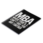 Funny MBA Master Degree Graduation Day ノートブック (左側)