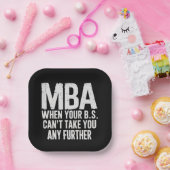 Funny MBA Master Degree Graduation Day ペーパープレート (パーティー)