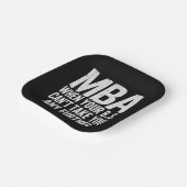 Funny MBA Master Degree Graduation Day ペーパープレート (傾斜あり)