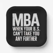 Funny MBA Master Degree Graduation Day ペーパープレート (正面)