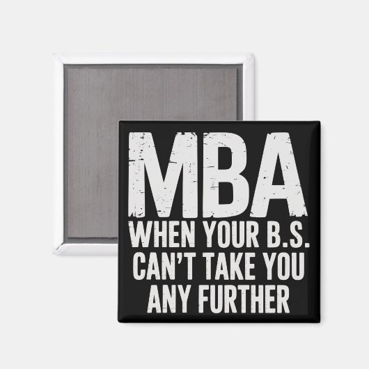 Funny MBA Master Degree Graduation Day マグネット (正面/裏面)