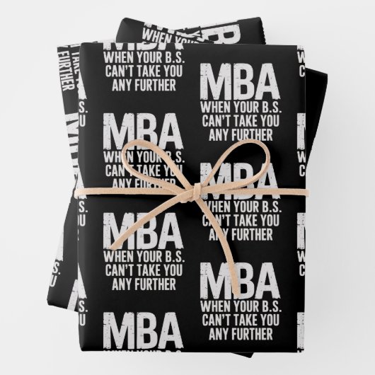 Funny MBA Master Degree Graduation Day ラッピングペーパーシート (インサイチュ)