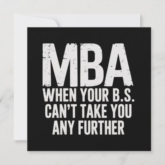 Funny MBA Master Degree Graduation Day 招待状 (正面)