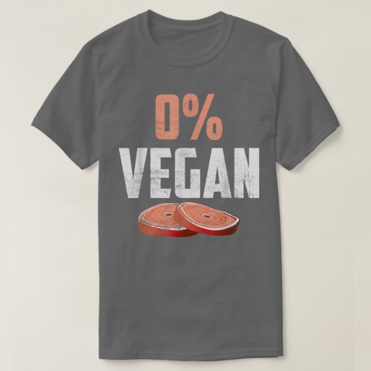 Funny Meat Eater 0 Vegan BBQ  Tシャツ (デザイン正面)
