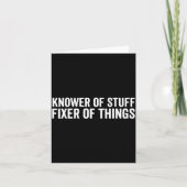 Funny Mechanic Dad Humor Knower Of Stuff Fixer Of  カード (正面)