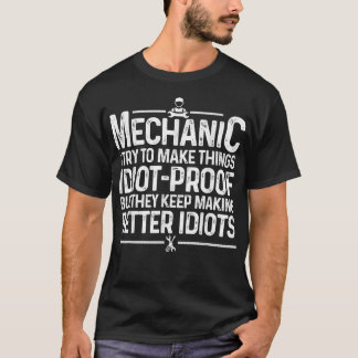 Funny Mechanic Design For Men Dad Car Garage Auto  Tシャツ