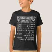 Funny Mechanic Hourly Rate Joke Design  Tシャツ (正面)