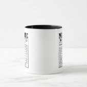 Funny Mechanic Nutrition Facts technicians auto マグカップ (中央)