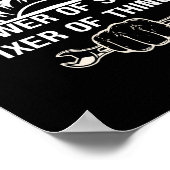 Funny Mechanic Quote Knower Of Stuff Fixer Of Thin ポスター (角)