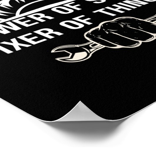 Funny Mechanic Quote Knower Of Stuff Fixer Of Thin ポスター (角)