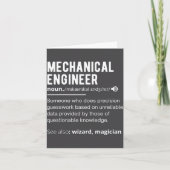 Funny Mechanical Engineer Definition Engineering  カード (正面)