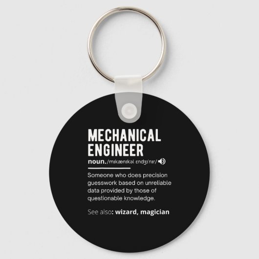 Funny Mechanical Engineer Definition Engineering  キーホルダー (正面)