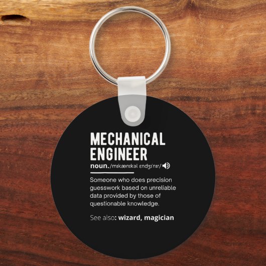 Funny Mechanical Engineer Definition Engineering  キーホルダー (正面)