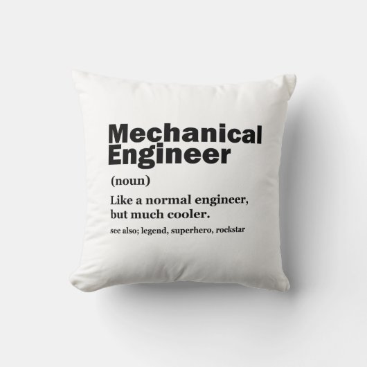 Funny Mechanical Engineer Definition Engineering クッション (正面)