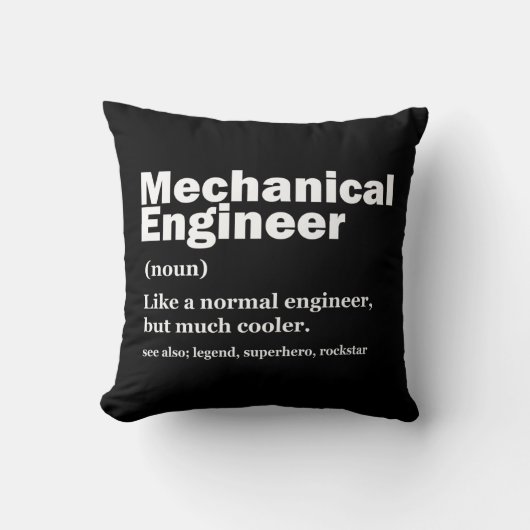 Funny Mechanical Engineer Definition Engineering クッション (正面)