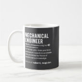 Funny Mechanical Engineer Definition Engineering  コーヒーマグカップ (左)