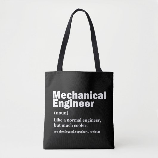 Funny Mechanical Engineer Definition Engineering トートバッグ (正面)