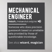 Funny Mechanical Engineer Definition Engineering ポスター (正面)