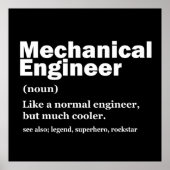 Funny Mechanical Engineer Definition Engineering ポスター (正面)