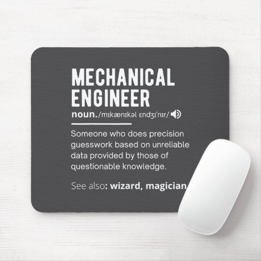 Funny Mechanical Engineer Definition Engineering マウスパッド (マウス)
