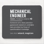 Funny Mechanical Engineer Definition Engineering マウスパッド (正面)