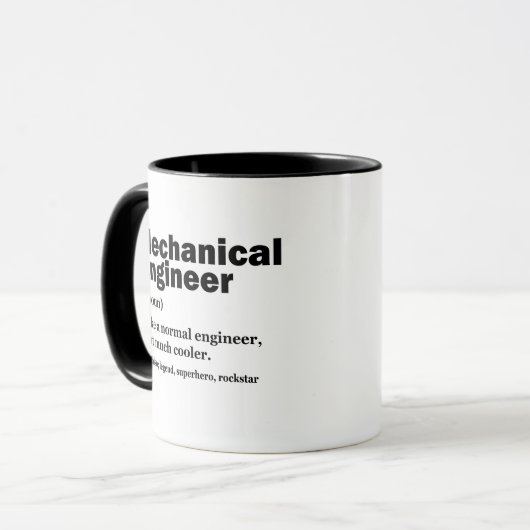 Funny Mechanical Engineer Definition Engineering マグカップ (正面左)