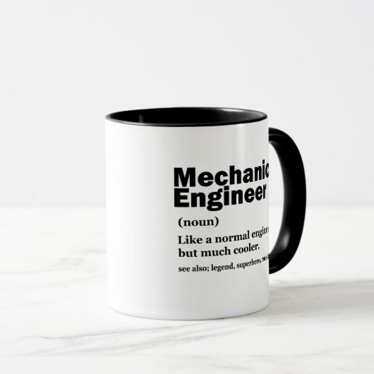 Funny Mechanical Engineer Definition Engineering マグカップ (正面右)