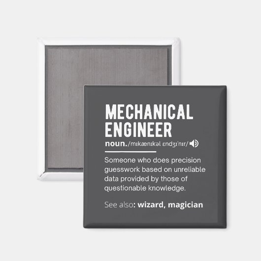 Funny Mechanical Engineer Definition Engineering マグネット (正面/裏面)