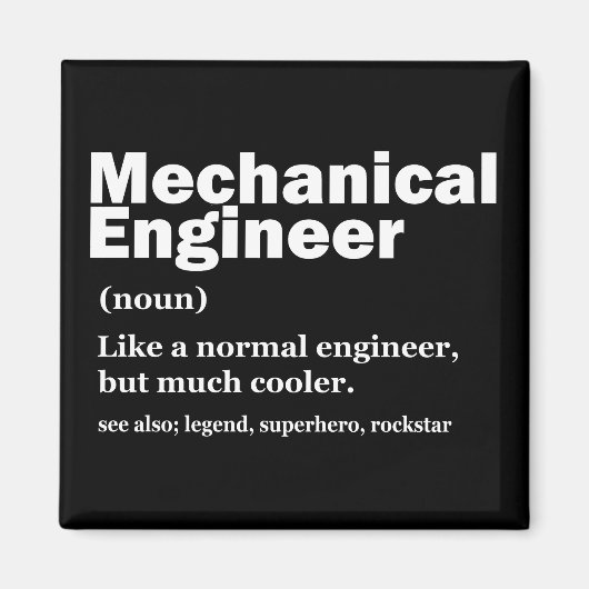 Funny Mechanical Engineer Definition Engineering マグネット (正面)