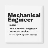 Funny Mechanical Engineer Definition Engineering マグネット (正面)