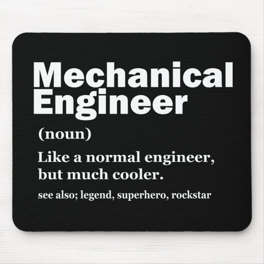 Funny Mechanical Engineer Definition Engineering M マウスパッド (正面)