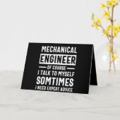 Funny Mechanical  Engineer Gift カード (黄色い花)