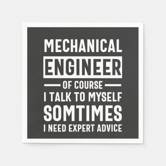 Funny Mechanical  Engineer Gift スタンダードカクテルナプキン (正面)