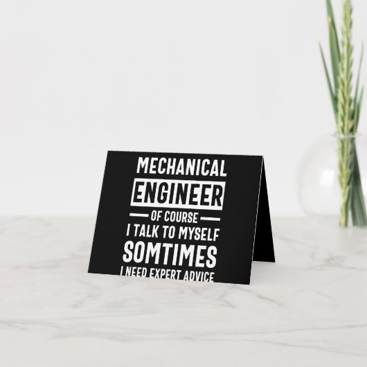 Funny Mechanical  Engineer Gift ノートカード (正面)