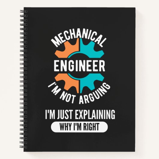 Funny Mechanical Engineer, Mechanical Engineering ノートブック (正面)
