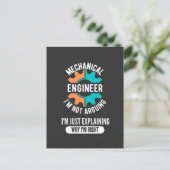 Funny Mechanical Engineer, Mechanical Engineering ポストカード (スタンド正面)