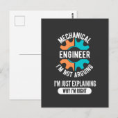 Funny Mechanical Engineer, Mechanical Engineering ポストカード (正面/裏面)