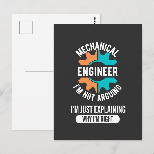 Funny Mechanical Engineer, Mechanical Engineering ポストカード (正面/裏面)
