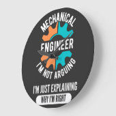 Funny Mechanical Engineer, Mechanical Engineering ラージ壁時計 (傾斜)