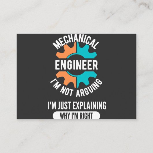Funny Mechanical Engineer, Mechanical Engineering 名刺 (正面)