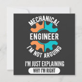 Funny Mechanical Engineer, Mechanical Engineering 招待状 (正面)