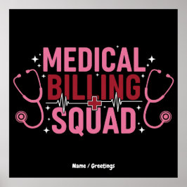 Funny Medical Billing Squad Proud Specialist Gift ポスター