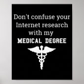 Funny Medical Degree Gift Don't Confuse Internet R ポスター (正面)