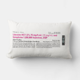 Funny Medical Lidocaine Label ランバークッション