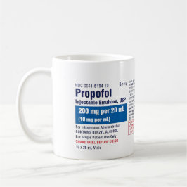 Funny Medical Propofol Label コーヒーマグカップ