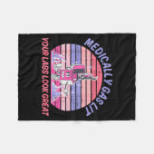 Funny Medically Gaslit Your Labs Look Great  フリースブランケット (正面(横))