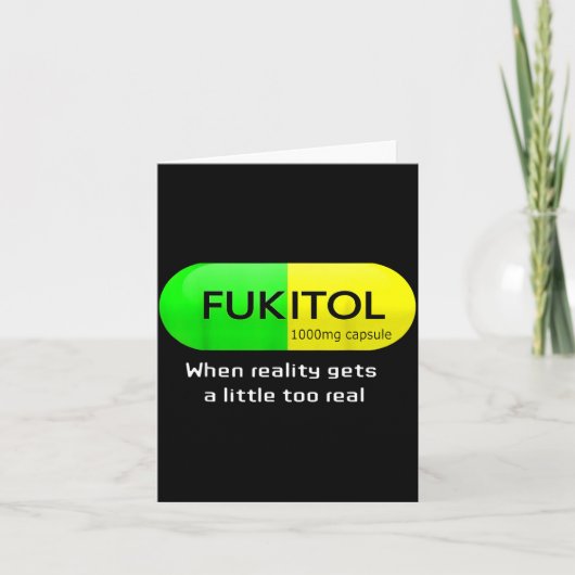 Funny Medication Gooditol Capsule Pharmacy Humor  カード (正面)