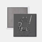 Funny Medieval Frog Meme Carbs Knight M'lord Quote マグネット (正面/裏面)