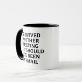 Funny Meeting Mug | Sarcastic Coworker Gift マグカップ (正面左)