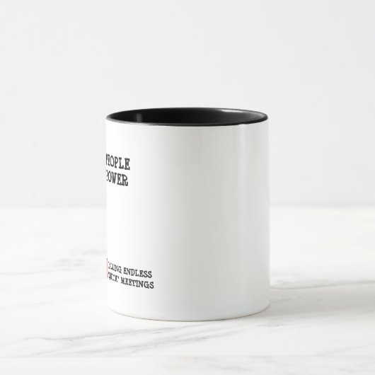 Funny Meeting Mug - Sarcastic Office Coffee Cup マグカップ (中央)